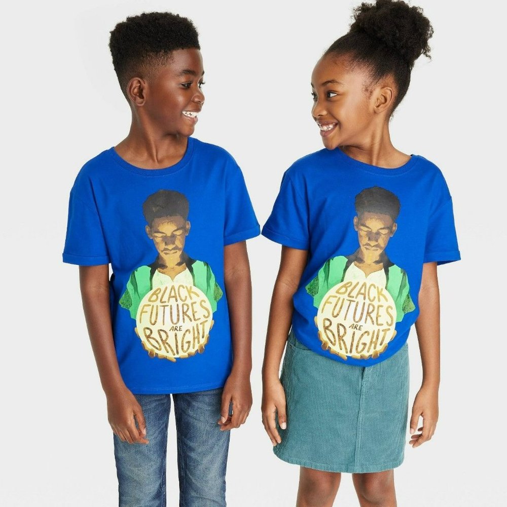 Black History Month Toddler Bright Futures Short Sleeve T-Shirt Blue 2T